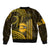 Personalised Hawaii Nanakuli High And Intermediate School Sleeve Zip Bomber Jacket Polynesian Kakau Pattern LT14 - Polynesian Pride