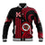 Hawaii Kahuku High And Intermediate School Baseball Jacket Red Raiders Kakau Pattern LT14 Unisex Red - Polynesian Pride