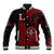 Hawaii Lahainaluna High School Baseball Jacket Polynesian Kakau Pattern LT14 Unisex Red - Polynesian Pride