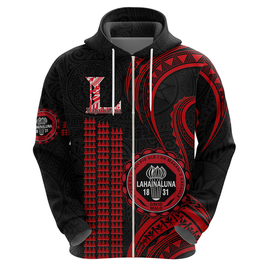 Hawaii Lahainaluna High School Hoodie Polynesian Kakau Pattern LT14 - Polynesian Pride