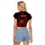 Hawaii Lahainaluna High School Raglan Cropped T Shirt Polynesian Kakau Pattern LT14 - Polynesian Pride