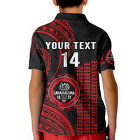 Personalised Hawaii Lahainaluna High School Kid Polo Shirt Polynesian Kakau Pattern LT14 - Polynesian Pride
