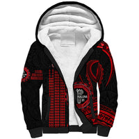 Personalised Hawaii Lahainaluna High School Sherpa Hoodie Polynesian Kakau Pattern LT14 Unisex Red - Polynesian Pride