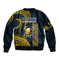 Hawaii Hilo High School Bomber Jacket Vikings Polynesian Kakau Pattern LT14 - Polynesian Pride
