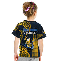 Hawaii Hilo High School Kid T Shirt Vikings Polynesian Kakau Pattern LT14 - Polynesian Pride
