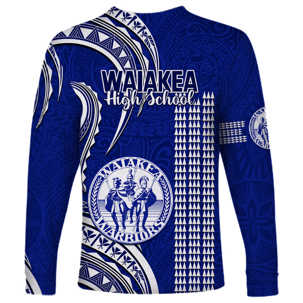 Hawaii Waiakea High School Long Sleeve Shirt Polynesian Kakau Pattern LT14 - Polynesian Pride