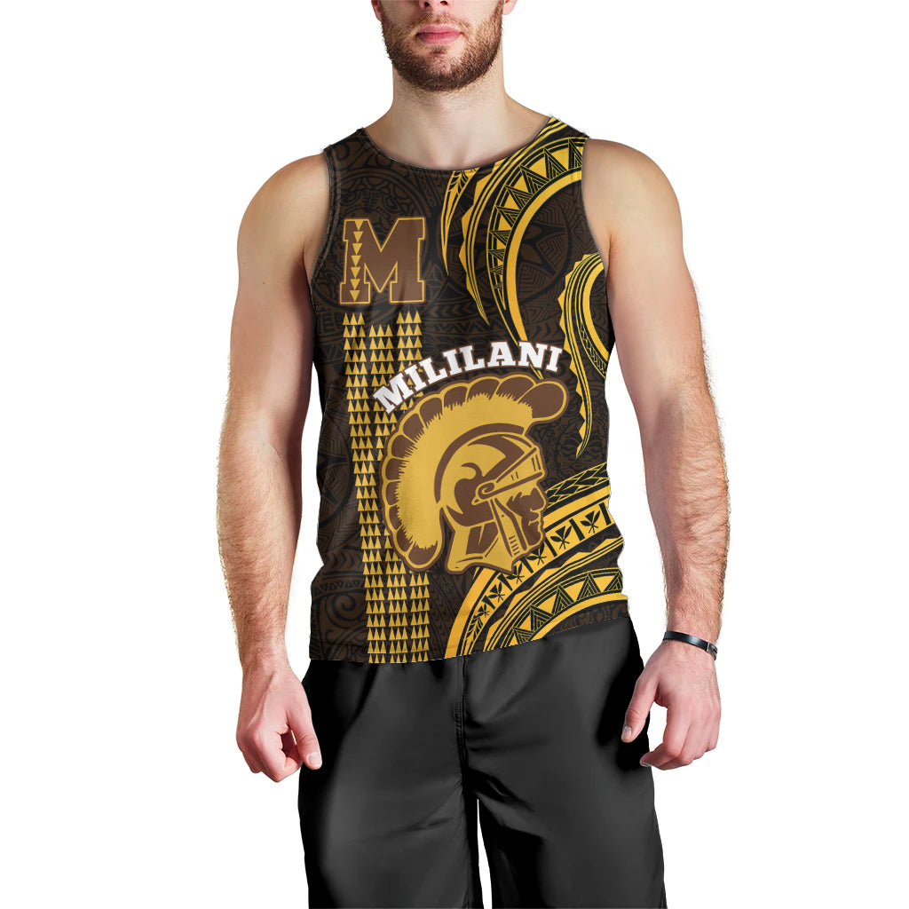 Personalised Hawaii Mililani High School Men Tank Top Polynesian Kakau Pattern LT14 - Polynesian Pride
