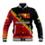 Papua New Guinea Baseball Jacket Independen Stet bilong Papua Niugini Unique Version LT14 Unisex Red - Polynesian Pride