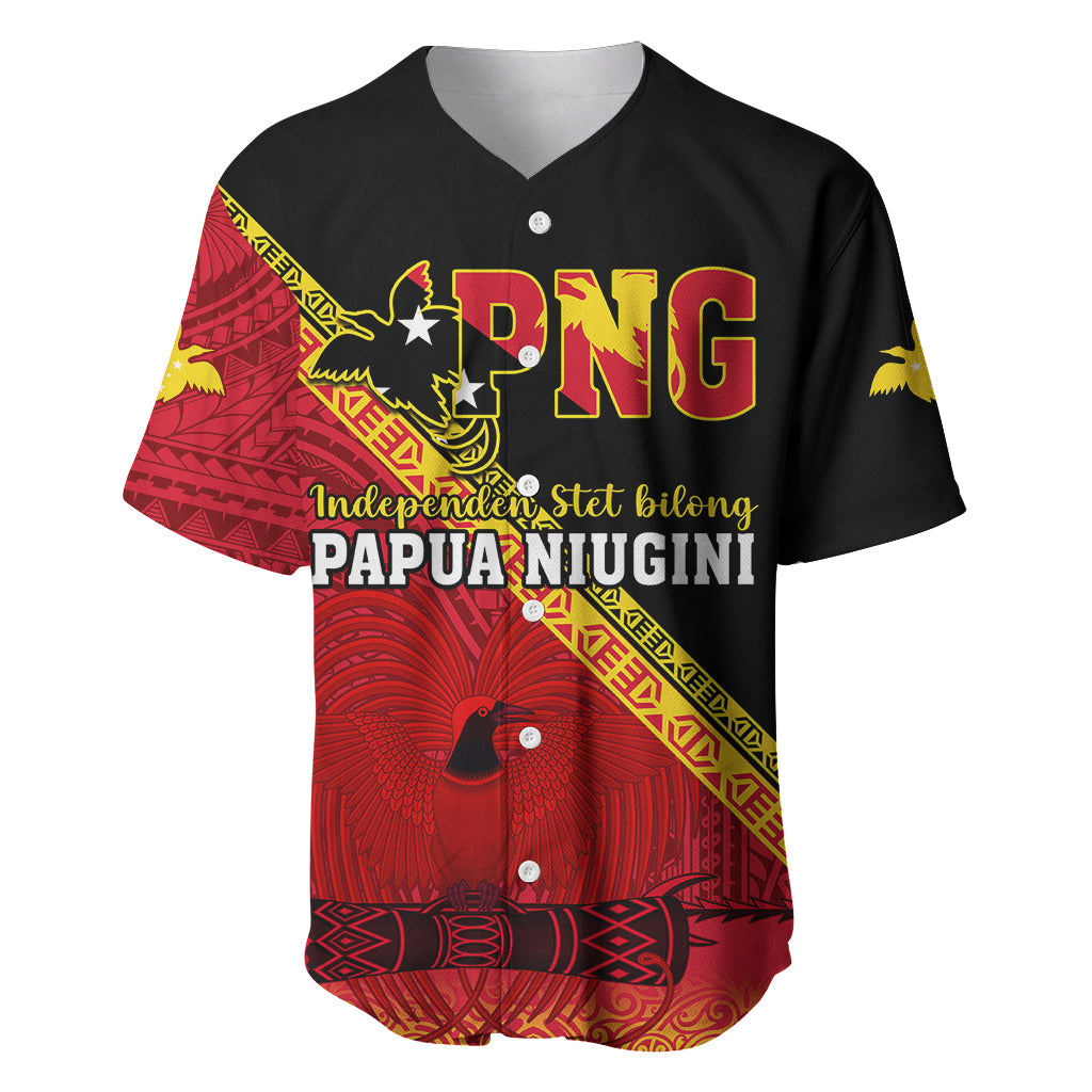 Papua New Guinea Baseball Jersey Independen Stet bilong Papua Niugini Unique Version LT14 Red - Polynesian Pride