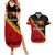 Papua New Guinea Couples Matching Summer Maxi Dress and Hawaiian Shirt Independen Stet bilong Papua Niugini Unique Version LT14 Red - Polynesian Pride