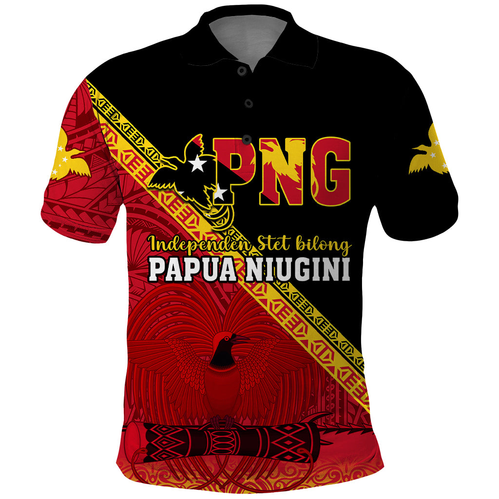 Papua New Guinea Polo Shirt Independen Stet bilong Papua Niugini Unique Version LT14 Red - Polynesian Pride