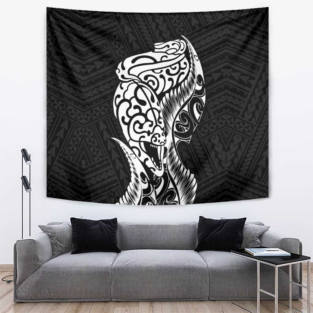 New Zealand Eel Tapestry Tuna Aotearoa Maori Patten - Black LT14 Black - Polynesian Pride