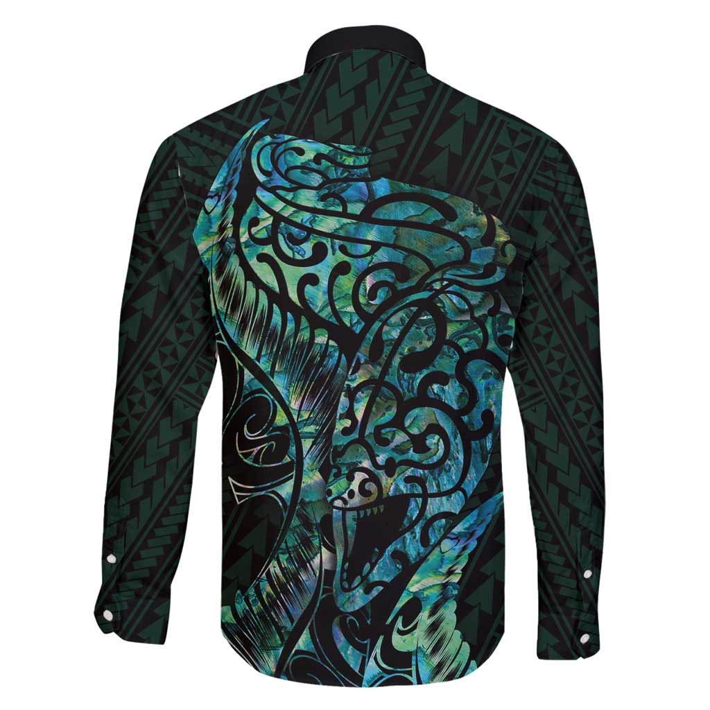 New Zealand Eel Family Matching Mermaid Dress and Hawaiian Shirt Tuna Aotearoa Maori With Paua Shell - Turquoise