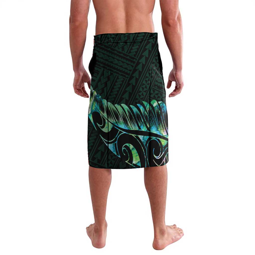 New Zealand Eel Lavalava Tuna Aotearoa Maori With Paua Shell - Turquoise