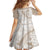 Polynesia Kid Short Sleeve Dress Polynesian Tropical Flowers Beige Pastel Vibes LT14 - Polynesian Pride