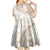 Polynesia Kid Short Sleeve Dress Polynesian Tropical Flowers Beige Pastel Vibes LT14 - Polynesian Pride