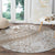 Polynesia Round Carpet Polynesian Tropical Flowers Begie Pastel Vibes LT14 - Polynesian Pride