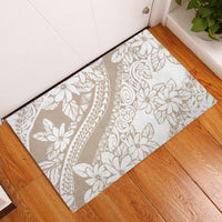 Polynesia Rubber Doormat Polynesian Tropical Flowers Begie Pastel Vibes LT14 Begie - Polynesian Pride