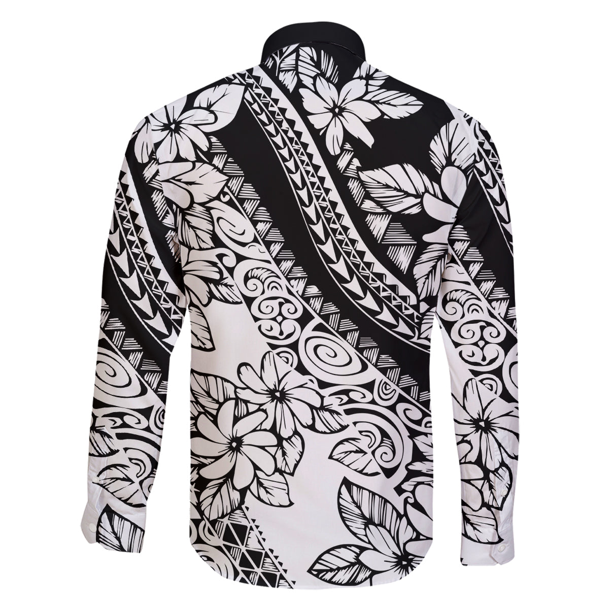 polynesia-family-matching-summer-maxi-dress-and-hawaiian-shirt-polynesian-tropical-flowers-black-pastel-vibes
