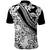 Polynesia Polo Shirt Polynesian Tropical Flowers Black Pastel Vibes LT14 - Polynesian Pride