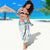 Polynesia Sarong Polynesian Tropical Flowers Blue Pastel Vibes LT14 - Polynesian Pride