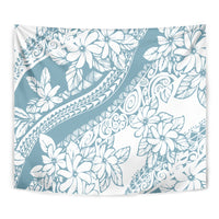 Polynesia Tapestry Polynesian Tropical Flowers Blue Pastel Vibes LT14 - Polynesian Pride