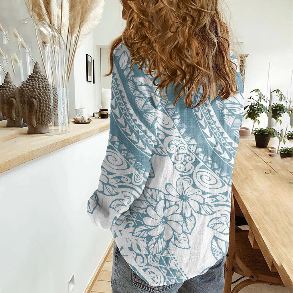 polynesia-women-casual-shirt-polynesian-tropical-flowers-blue-pastel-vibes