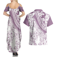 polynesia-couples-matching-summer-maxi-dress-and-hawaiian-shirt-polynesian-tropical-flowers-purple-pastel-vibes