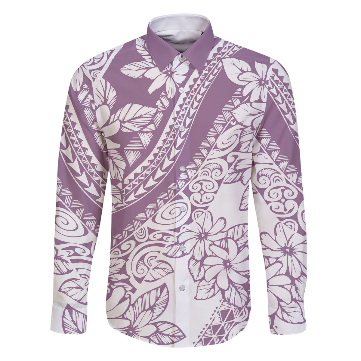polynesia-family-matching-off-shoulder-long-sleeve-dress-and-hawaiian-shirt-polynesian-tropical-flowers-purple-pastel-vibes