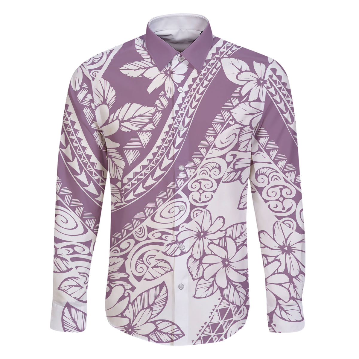 polynesia-family-matching-short-sleeve-bodycon-dress-and-hawaiian-shirt-polynesian-tropical-flowers-purple-pastel-vibes