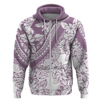 Polynesia Hoodie Polynesian Tropical Flowers Purple Pastel Vibes LT14 - Polynesian Pride