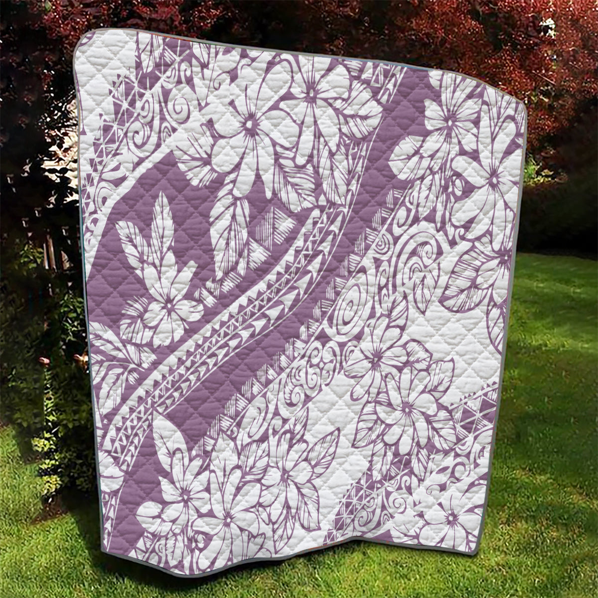 Polynesia Quilt Polynesian Tropical Flowers Purple Pastel Vibes LT14 - Polynesian Pride