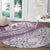 Polynesia Round Carpet Polynesian Tropical Flowers Purple Pastel Vibes LT14 - Polynesian Pride