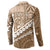 Beige Bula Fiji Button Sweatshirt Fijian Language Week Tapa Cloth - Pastel