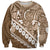 Beige Bula Fiji Sweatshirt Fijian Language Week Tapa Cloth - Pastel