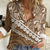 Beige Bula Fiji Women Casual Shirt Fijian Language Week Tapa Cloth - Pastel