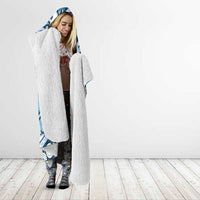 Blue Bula Fiji Hooded Blanket Fijian Language Week Tapa Cloth - Pastel LT14 - Polynesian Pride