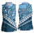 Blue Bula Fiji Women Sleeveless Polo Shirt Fijian Language Week Tapa Cloth - Pastel