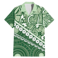 Green Bula Fiji Family Matching Mermaid Dress and Hawaiian Shirt Fijian Language Week Tapa Cloth - Pastel