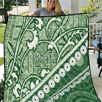 Green Bula Fiji Quilt Fijian Language Week Tapa Cloth - Pastel
