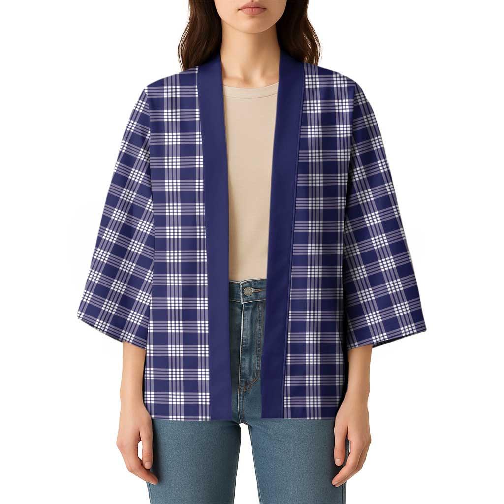 Navy Blue Japanese Palaka Pride Kimono - Polynesian Pride