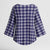 Navy Blue Japanese Palaka Pride Kimono Sleeve Blouse - Polynesian Pride