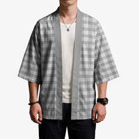 Gray Japanese Palaka Pride Kimono - Polynesian Pride