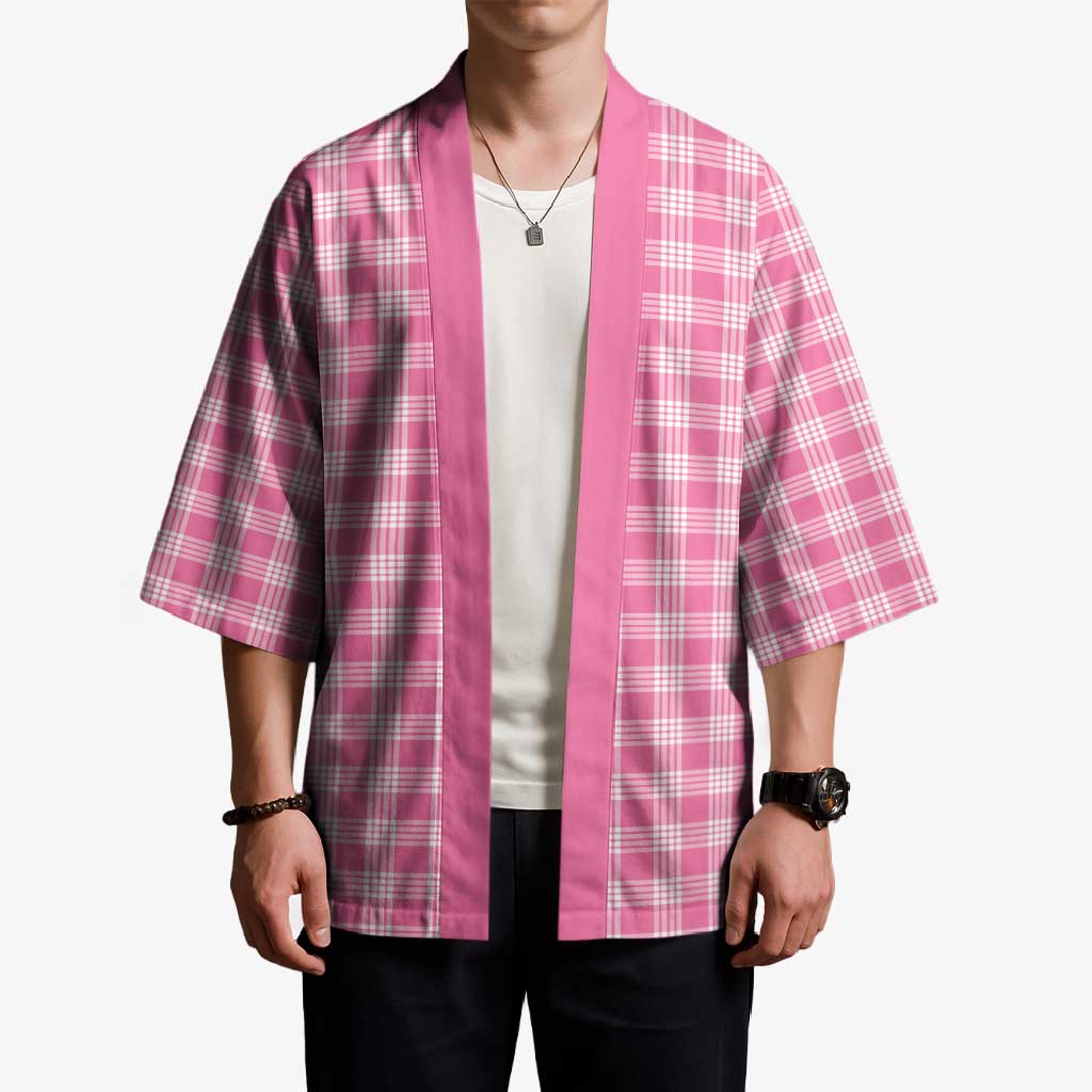 Pink Japanese Palaka Pride Kimono - Polynesian Pride