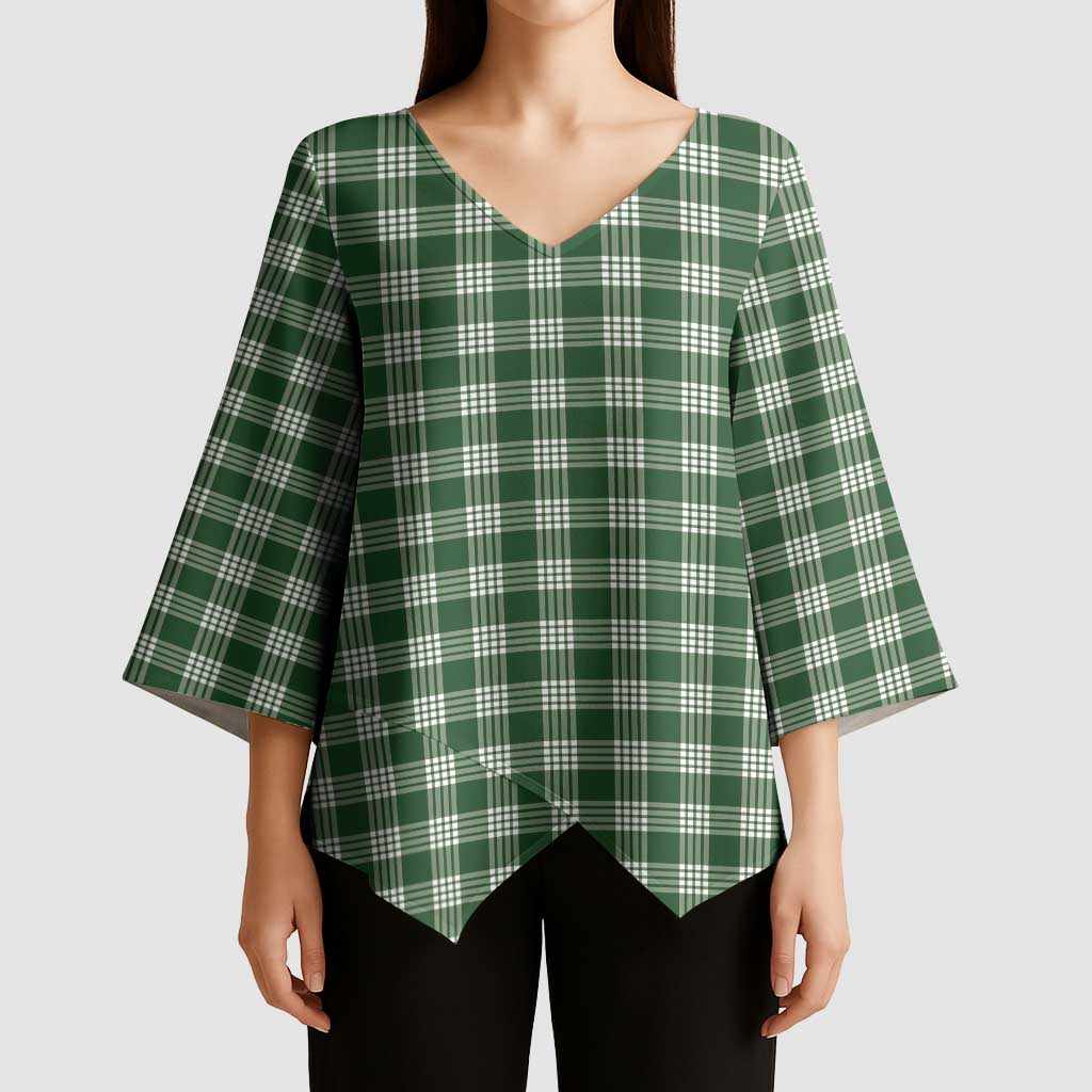 Hunter Green Japanese Palaka Pride Kimono Sleeve Blouse - Polynesian Pride