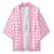 Light Pink Japanese Palaka Pride Kimono - Polynesian Pride