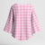 Light Pink Japanese Palaka Pride Kimono Sleeve Blouse - Polynesian Pride