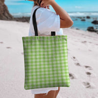 Bright Green Japanese Palaka Pride Tote Bag - Polynesian Pride