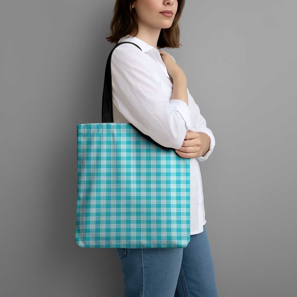 Turquoise Japanese Palaka Pride Tote Bag - Polynesian Pride