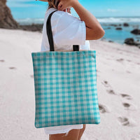 Turquoise Japanese Palaka Pride Tote Bag - Polynesian Pride